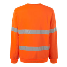 Load image into Gallery viewer, KingGee Men&#39;s Reflective Crew Neck Fleece - Orange - Hoodies/Jumpers
