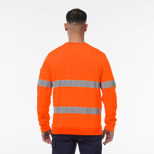 Load image into Gallery viewer, KingGee Men&#39;s Reflective Crew Neck Fleece - Orange - Hoodies/Jumpers
