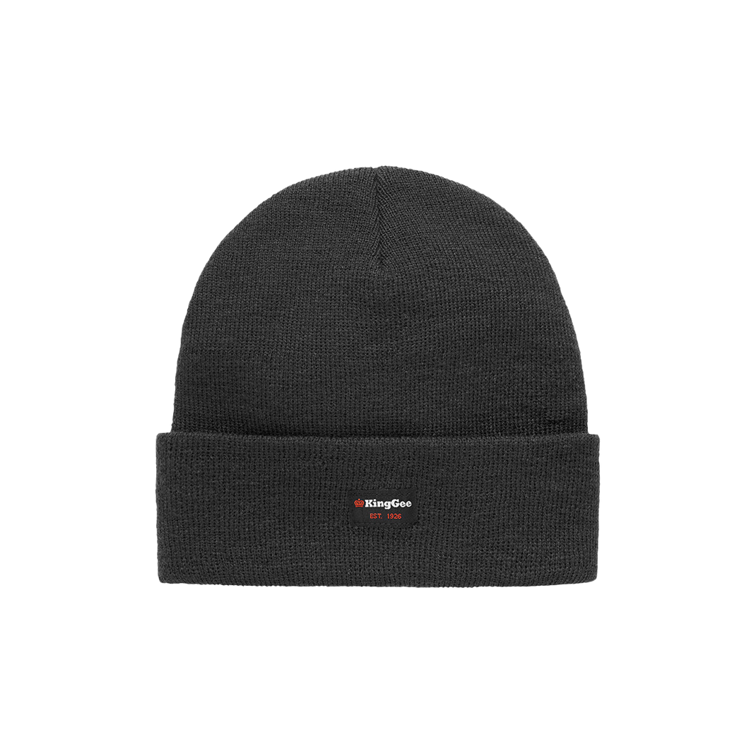 KingGee Men's Tradies Beanie - Charcoal - Headwear