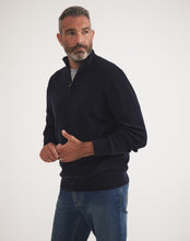Load image into Gallery viewer, RB Sellars Men's Saxon Half Zip Jumper - Classic Navy
