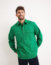Load image into Gallery viewer, RB Sellars Men's Burton 1/2 Btn L/S Light Wt. - Emerald

