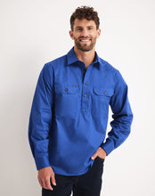 Load image into Gallery viewer, RB Sellars Men's Burton 1/2 Btn L/S Light Wt. - Royal

