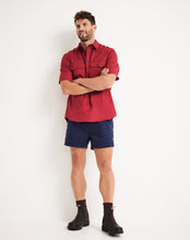 Load image into Gallery viewer, RB Sellars Men's Burton 1/2 Btn S/S Light Wt. - Cherry
