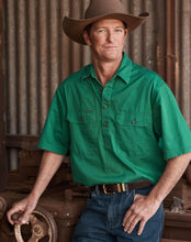 Load image into Gallery viewer, RB Sellars Men's Burton 1/2 Btn S/S Light Wt. - Emerald
