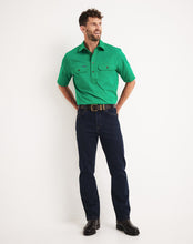 Load image into Gallery viewer, RB Sellars Men's Burton 1/2 Btn S/S Light Wt. - Emerald
