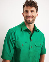 Load image into Gallery viewer, RB Sellars Men's Burton 1/2 Btn S/S Light Wt. - Emerald
