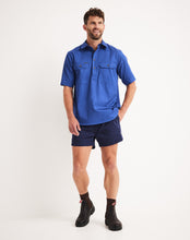 Load image into Gallery viewer, RB Sellars Men's Burton 1/2 Btn S/S Light Wt - Royal
