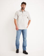 Load image into Gallery viewer, RB Sellars Men's Burton 1/2 Btn S/S Light Wt - Stone
