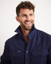 Load image into Gallery viewer, RB Sellars Men's Burton Full Btn L/S Light Wt - Navy
