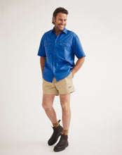 Load image into Gallery viewer, RB Sellars Men's Burton Full Btn S/S Light Wt. - Blue
