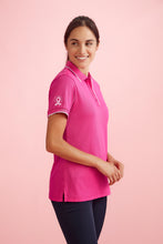 Load image into Gallery viewer, Biz Care Women&#39;s Pink Ribbon Polo - Pink/White - 
