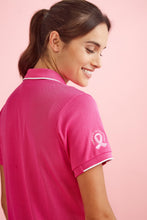 Load image into Gallery viewer, Biz Care Women&#39;s Pink Ribbon Polo - Pink/White - 
