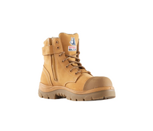 Load image into Gallery viewer, Steel Blue Men's Argyle Zip Scuff Composite - Wheat
