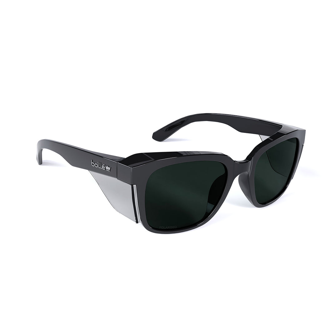 Bolle Men's Stks 410 Safety Glasses - Black/Smoke Polarised - 