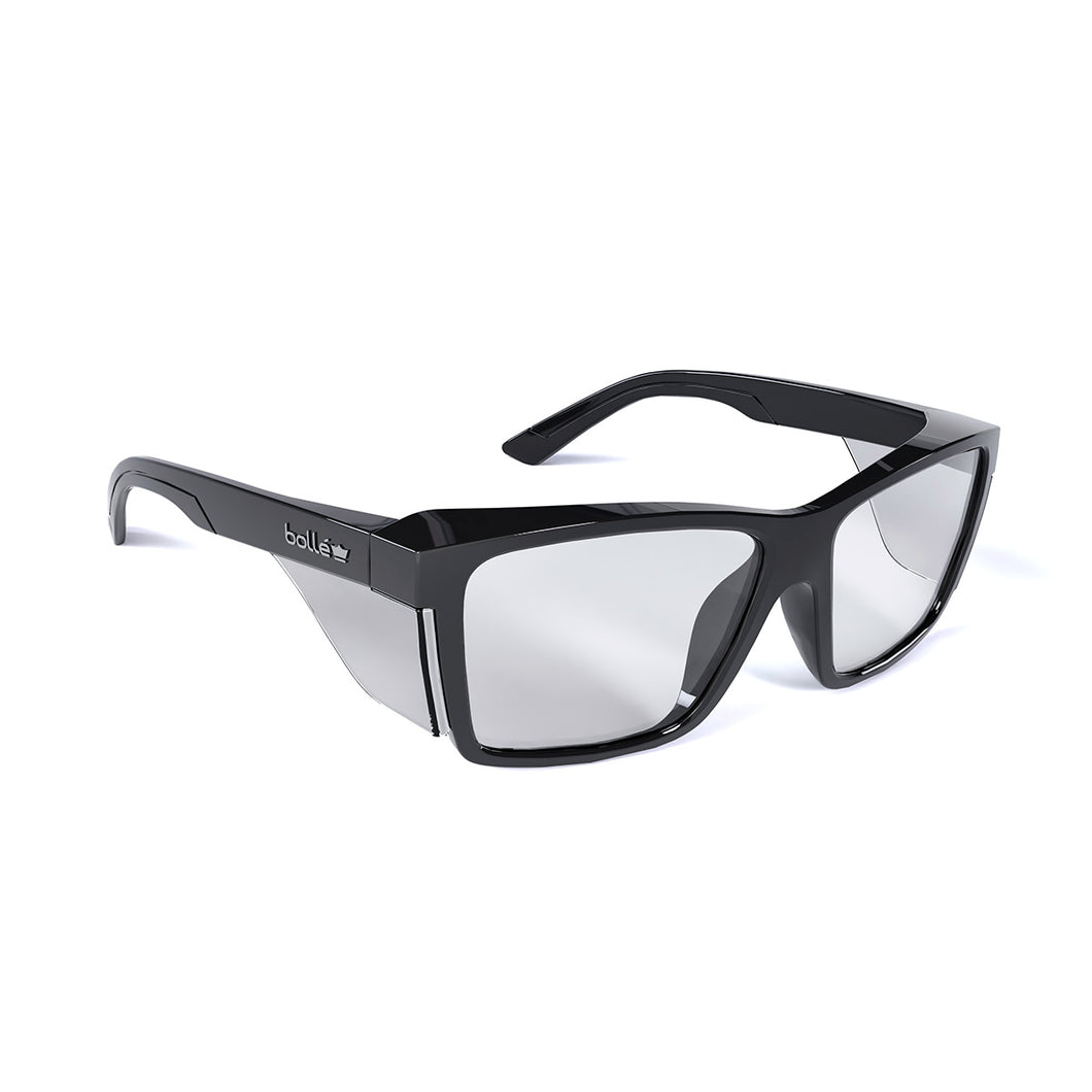 Bolle Men's Stks 420 Safety Glasses - Black/Clear - 