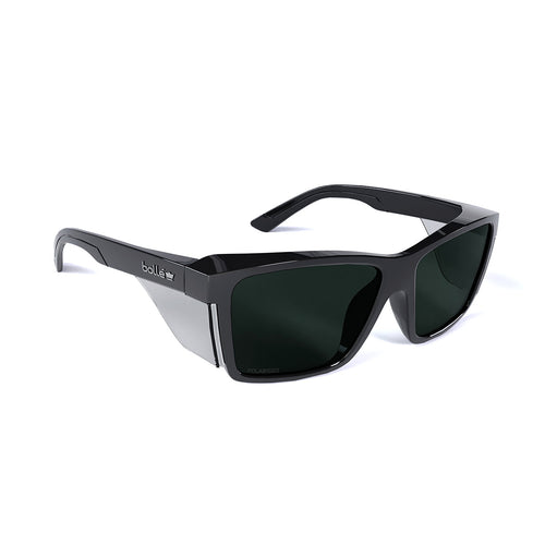 Bolle Men's Stks 420 Safety Glasses - Black/Smoke Polarised - 