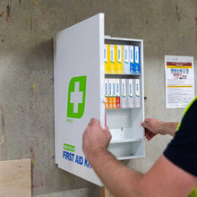 Load image into Gallery viewer, Fast Aid Misc First Aid Kit, Easyrefill, Metal Wall Mount - White
