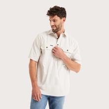 Load image into Gallery viewer, RB Sellars Men's Burton 1/2 Btn S/S Light Wt - Stone
