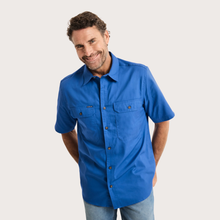Load image into Gallery viewer, RB Sellars Men's Burton Full Btn S/S Light Wt. - Blue
