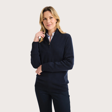 Load image into Gallery viewer, RB Sellars Women's Peppin Half Zip Jumper - Classic Navy
