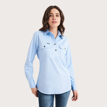 Load image into Gallery viewer, RB Sellars Women's Sandy 1/2 Btn L/S Mid Wt Ws - Pale Blue
