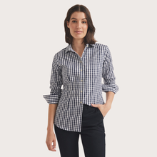 Load image into Gallery viewer, RB Sellars Women's Pearl L/S Shirt - Goolwa - Navy Gingham
