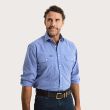 Load image into Gallery viewer, RB Sellars Men's Harvester L/S Shirt - Thames - Blue Thames
