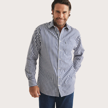 Load image into Gallery viewer, RB Sellars Men's Hillston L/S Shirt - Goolwa - Navy Gingham
