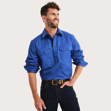 Load image into Gallery viewer, RB Sellars Men's Burton 1/2 Btn L/S Light Wt. - Royal
