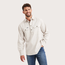 Load image into Gallery viewer, RB Sellars Men's Burton 1/2 Btn L/S Light Wt. - Stone
