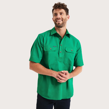 Load image into Gallery viewer, RB Sellars Men's Burton 1/2 Btn S/S Light Wt. - Emerald
