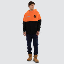 Load image into Gallery viewer, NXP Men's Collingwood Block Hoodie - Orange Black
