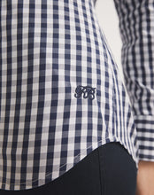 Load image into Gallery viewer, RB Sellars Women's Pearl L/S Shirt - Goolwa - Navy Gingham
