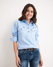 Load image into Gallery viewer, RB Sellars Women's Sandy 1/2 Btn L/S Mid Wt Ws - Pale Blue
