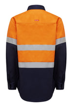 Load image into Gallery viewer, Hard Yakka Men's Core Hi Vis 2 Tone Taped Drill Shirt - Orange/Navy - Shirts
