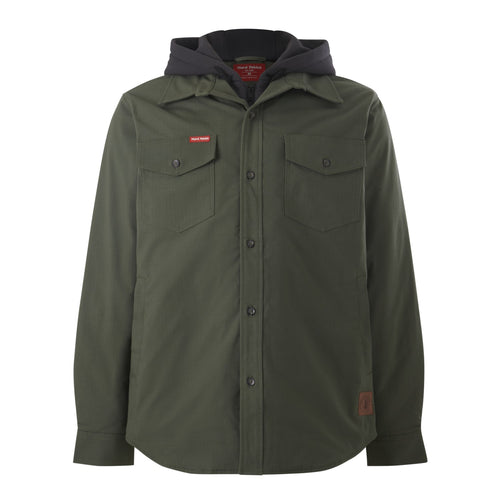 Hard Yakka Men's Quilted Shacket - Military Green - Jacket