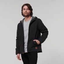 Load image into Gallery viewer, Hard Yakka Men&#39;s Heritage Canvas Hooded Jacket - Black - Jacket
