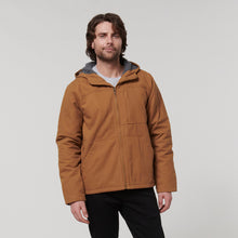 Load image into Gallery viewer, Hard Yakka Men&#39;s Heritage Canvas Hooded Jacket - Dark tan - Jacket
