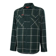 Load image into Gallery viewer, Hard Yakka Men&#39;s Long Sleeve Check Flannie - GREEN CHECK - Shirts
