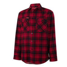 Load image into Gallery viewer, Hard Yakka men&#39;s Long Sleeve Check Flannie - RED CHECK - Shirts
