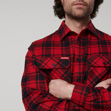 Load image into Gallery viewer, Hard Yakka men&#39;s Long Sleeve Check Flannie - RED CHECK - Shirts
