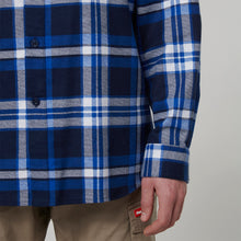 Load image into Gallery viewer, Hard Yakka Men&#39;s Long Sleeve Check Flannie - BLUE CHECK - Shirts
