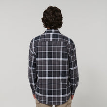 Load image into Gallery viewer, Hard Yakka Men&#39;s Long Sleeve Check Flannie - CHARCOAL CHECK - Shirts
