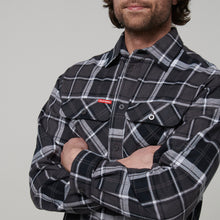 Load image into Gallery viewer, Hard Yakka Men&#39;s Long Sleeve Check Flannie - CHARCOAL CHECK - Shirts
