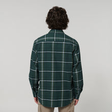 Load image into Gallery viewer, Hard Yakka Men&#39;s Long Sleeve Check Flannie - GREEN CHECK - Shirts
