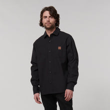 Load image into Gallery viewer, Hard Yakka Men&#39;s Heritage Canvas Shirt - Black - Jacket
