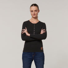 Load image into Gallery viewer, Hard Yakka Women&#39;s Sherpa Henley - Black - Jacket
