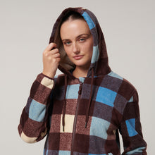 Load image into Gallery viewer, Hard Yakka Women&#39;s Check Zoodie - Mocha Check - Jacket
