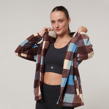 Load image into Gallery viewer, Hard Yakka Women&#39;s Check Zoodie - Mocha Check - Jacket
