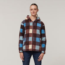 Load image into Gallery viewer, Hard Yakka Women&#39;s Check Zoodie - Mocha Check - Jacket
